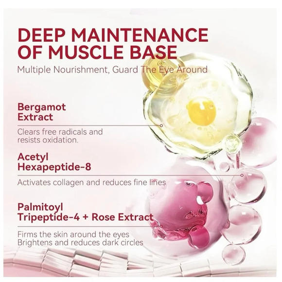 NWT Rose Eye Mask– 60 Pcs, Under Eye Patches,Eye Patches For Puffy Eyes,Hydrate - Picture 7 of 10